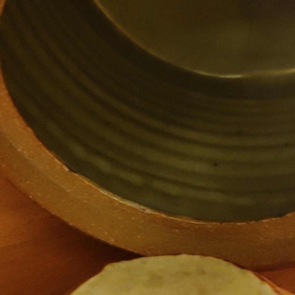 Artisan Ceramic Canister Gray, Mocca, & Blue - Picture 6 of 13